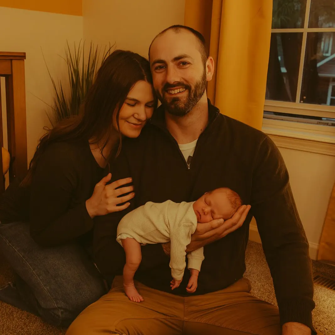 Mark Gee with his family